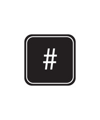 hash button icon, vector best flat icon.