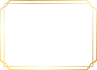 golden vintage frame png transparent background