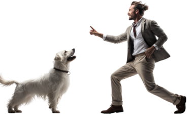 Mastering Animal Training Communicating Bonding Techniques on a White or Clear Surface PNG Transparent Background