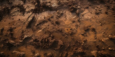 top down view of mud for background