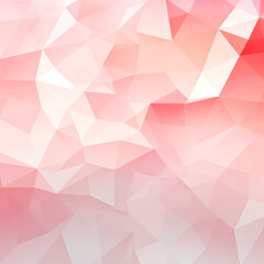 Abstract gradient small triangles drawn in white and red colors, square image