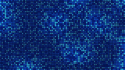 Abstract Blue Dots Halftone Technology Binary Code Background