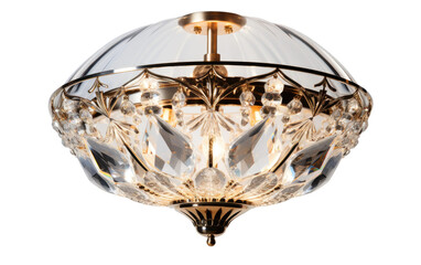 Illuminating Elegance Crystal Clear Fixture on a White or Clear Surface PNG Transparent Background