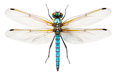 Wings of Beauty Damselflys Ephemeral Flight on a White or Clear Surface PNG Transparent Background