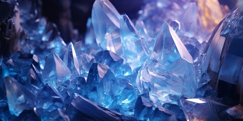 magic glowing  crystal closeup 