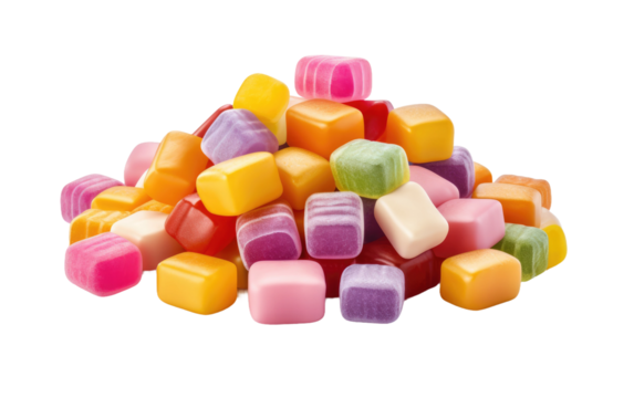 Sweetness Unleashed Dreamy Delight Chews on a White or Clear Surface PNG Transparent Background