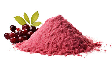 Healthy Cranberry Boost Dried Powder on a White or Clear Surface PNG Transparent Background - obrazy, fototapety, plakaty