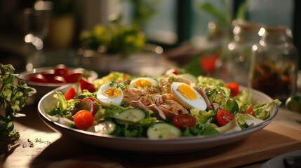 salad in a restaurant