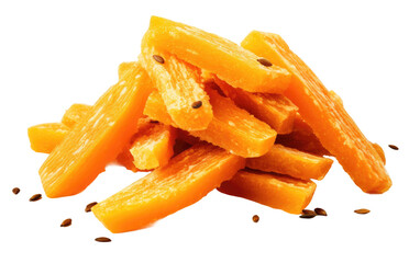 Exotic Papaya Powder Essence Dried on a White or Clear Surface PNG Transparent Background