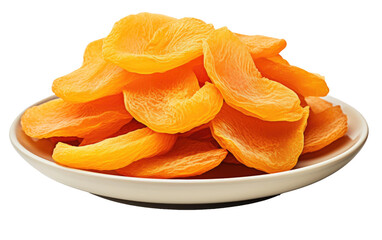 Burst of Flavor Dried Papaya Essence on a White or Clear Surface PNG Transparent Background