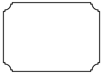 black vintage frame transparent background