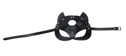 Black leather mask for a fetis. 
