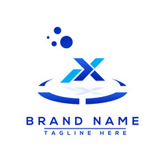Letter PX blue logo Professional for all kinds of business