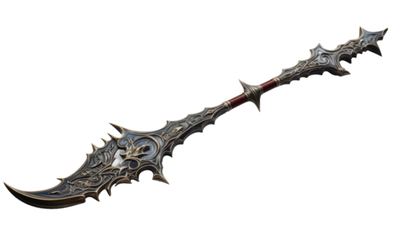 Unveiling the Power of Halberds on a White or Clear Surface PNG Transparent Background