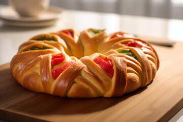 Sharing Sweet Moments: Family and Friends Enjoying the Tradition of Rosca de Reyes