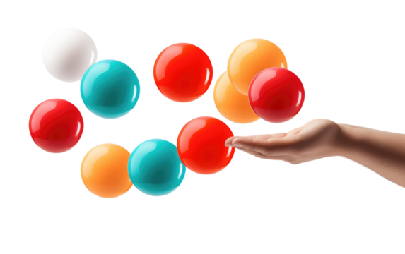 Ultimate Juggling Ball Mastery Guide on a White or Clear Surface PNG Transparent Background