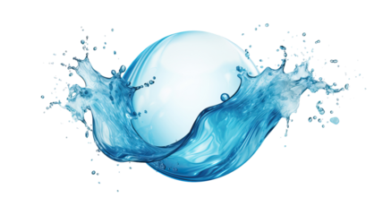 water splash isolated on a white background.