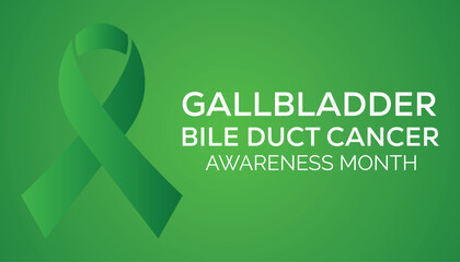 Vector illustration on the theme of Gallbladder Bile Duct Cancer Awareness Month observed each year during February.banner, Holiday, poster, card and background design. - obrazy, fototapety, plakaty