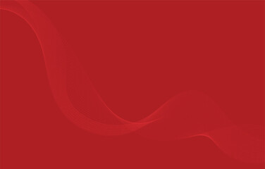 Vector abstract red background with dynamic red waves, lines and particles.
