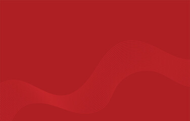 Vector abstract red background with dynamic red waves, lines and particles.
