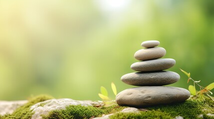 Zen Stones in Natural Setting
