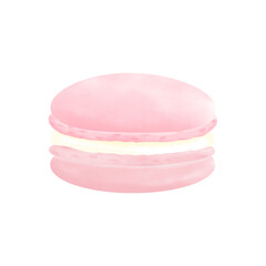 pink macaroon  with vanilla cream