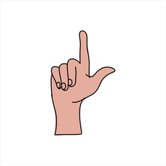 Aquarium Hand vector illustration. Female hands holding and pointing gesture, crossed fingers, fist, peace and thumbs up. Cartoon human palm and wrist vector set. hand sign language for the deaf