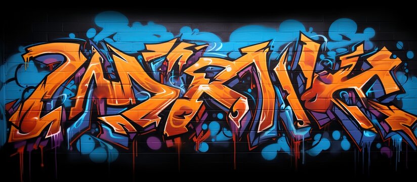 Fototapeta graffiti wall abstract background idea for artistic pop art background backdrop, Generative Ai not real photo