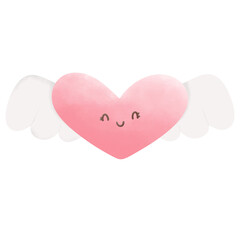 pink heart wing