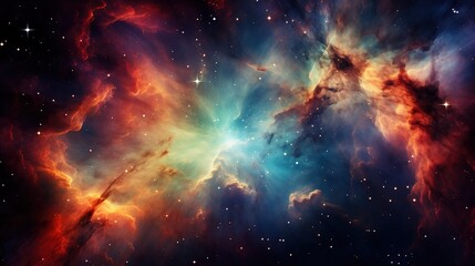 Cosmic Nebula and Starfield - obrazy, fototapety, plakaty