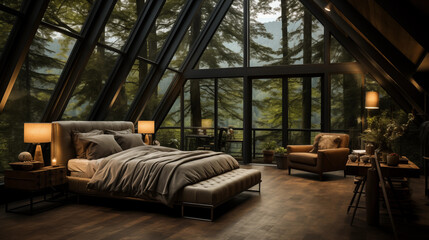 luxury forest bedroom