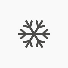Snow, winter, weather, snowflake icon vector symbol isolated design.	