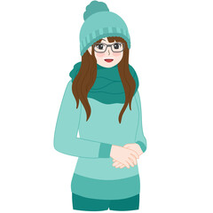 woman wearing winter clothes