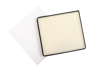 cabin air filter , car air filter on white background