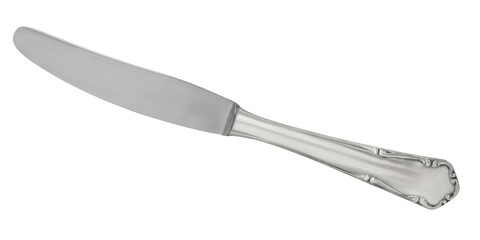 Silver knife isolated on white background