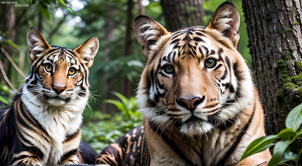 Vibrant Tiger Canvas, Colorful Feline Masterpiece, Rainbow Tiger Artwork, Chromatic Tiger Portrait, Tiger in Technicolor Palette.