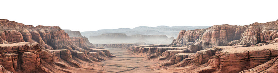 Fototapeta na wymiar Picturesque canyon landscape cut out