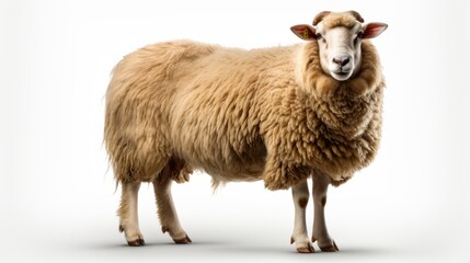 Fototapeta premium Sheep isolated on a white background
