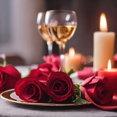 Romantic Valentine's Day Love: A Celebration with Roses