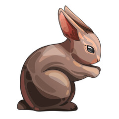 Vector illustration of a little rabbit