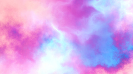 Abstract cloudy gradient background. Unicorn colorful rainbow clouds wide texture.