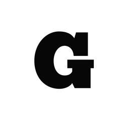 Luxury font character G . Png transparency