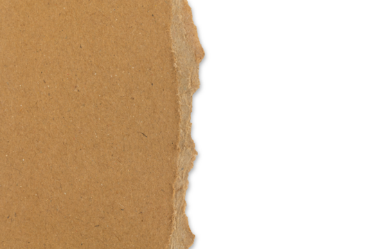 ripped cardboard  paper note transparent background, png