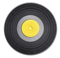 Old vinyl record isolated