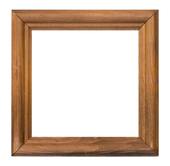 wooden picture frame isolated