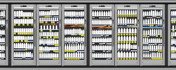 Digital fridge planogram
This mockup and illustration is made from a photo collage, processed in Photoshop. With lots of cutting, pasting and using smudge tool. No Generative AI was used.