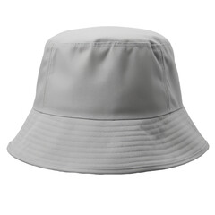 Grey bucket hat on isolated background