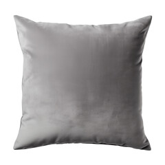 Grey pillow on transparent background
