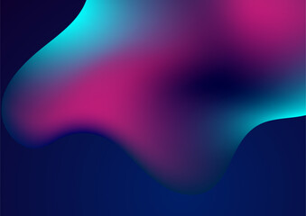 Abstract blue and purple liquid wavy shapes futuristic background. Glowing retro waves vector design - obrazy, fototapety, plakaty