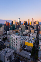 Los Angeles, California City Skyline at Sunset